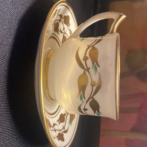 Royal Chelsea bone china from England hand painted with gold rose buds vintage